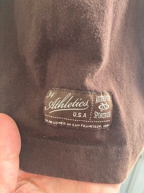 Athletics USA Brown Graphic Tee with Patch